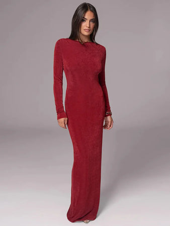 Long Sleeve Sexy Maxi Dress