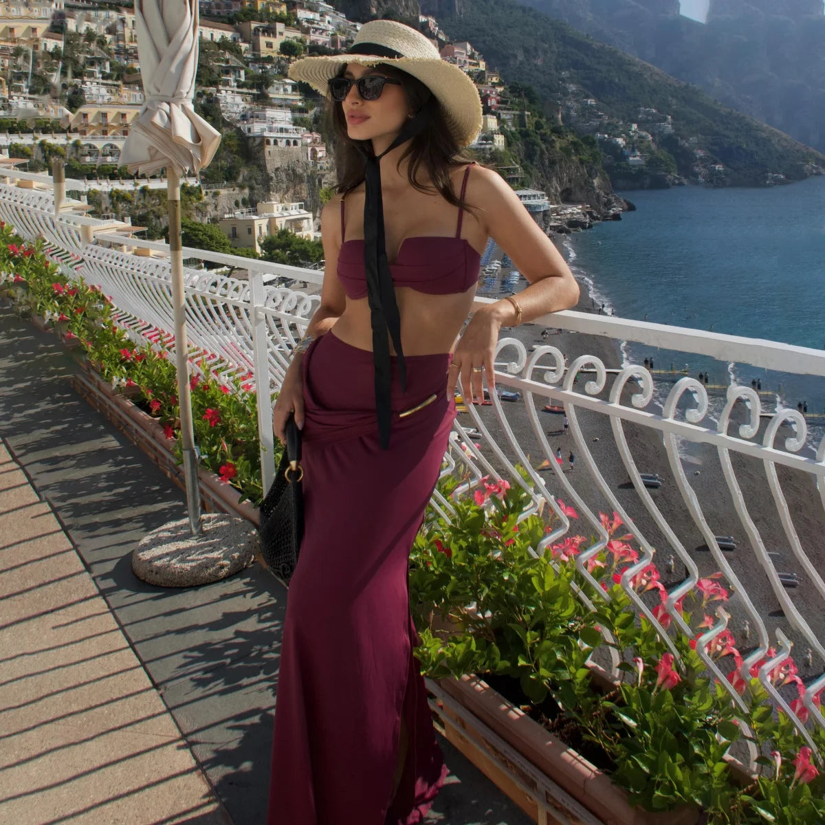 3Pcs Shiny Button Bikini Set 2025 Bandeau Biquini Women Sexy Swimsuit Push Up Swimwear Female Mini Skirt Bathing Suit Beachwear