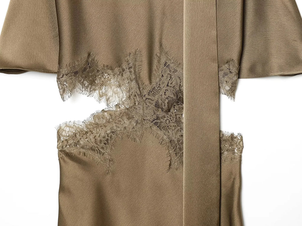 Mini Dress Asymmetrical Scarf Collar