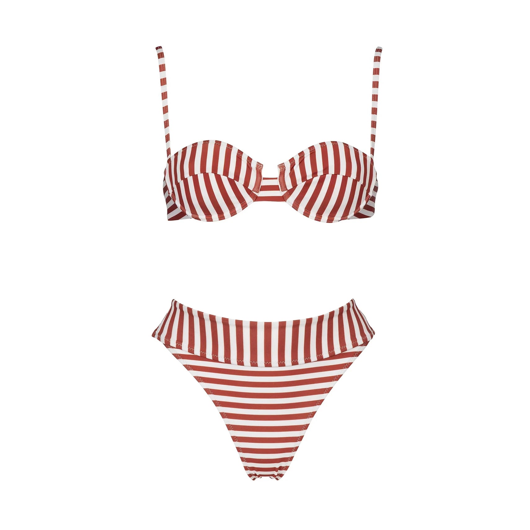 Striped 3Pcs Bandeau Biquini 2026 Women Sexy Swimsuit Push Up Swimwear Female Swimming Suits Low Waisted Bathingsuit Beachwear