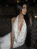 2-Piece Set Swing Collar Arabesques Backless