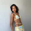 Colorful Flower Knitted Skirt Sets