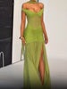 Off-shoulder Backless Maxi Dress