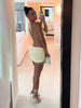 Lace-Up Halter Mini Dres Backless