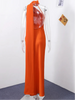Elegant Satin Ribbons Halter Party Dress