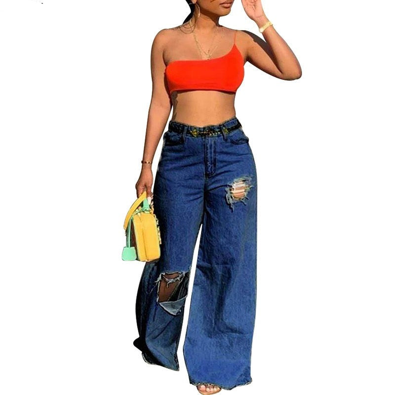High Waist Wide Leg Jeans