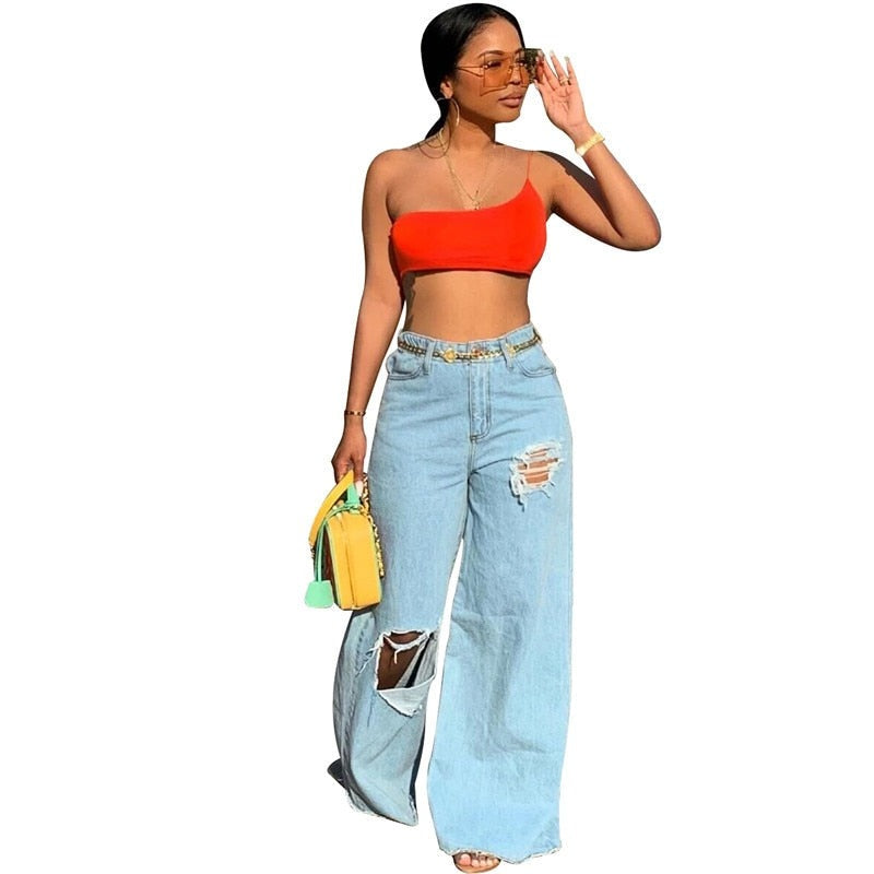 High Waist Wide Leg Jeans