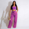 Wide Leg Pants Set