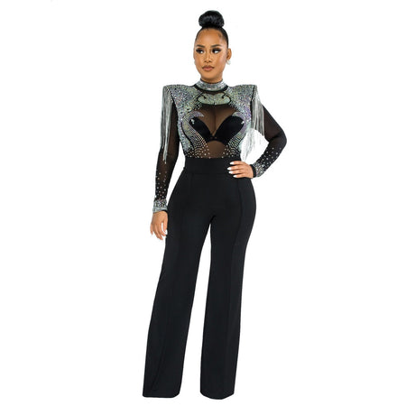 Mesh Gauze Jumpsuit