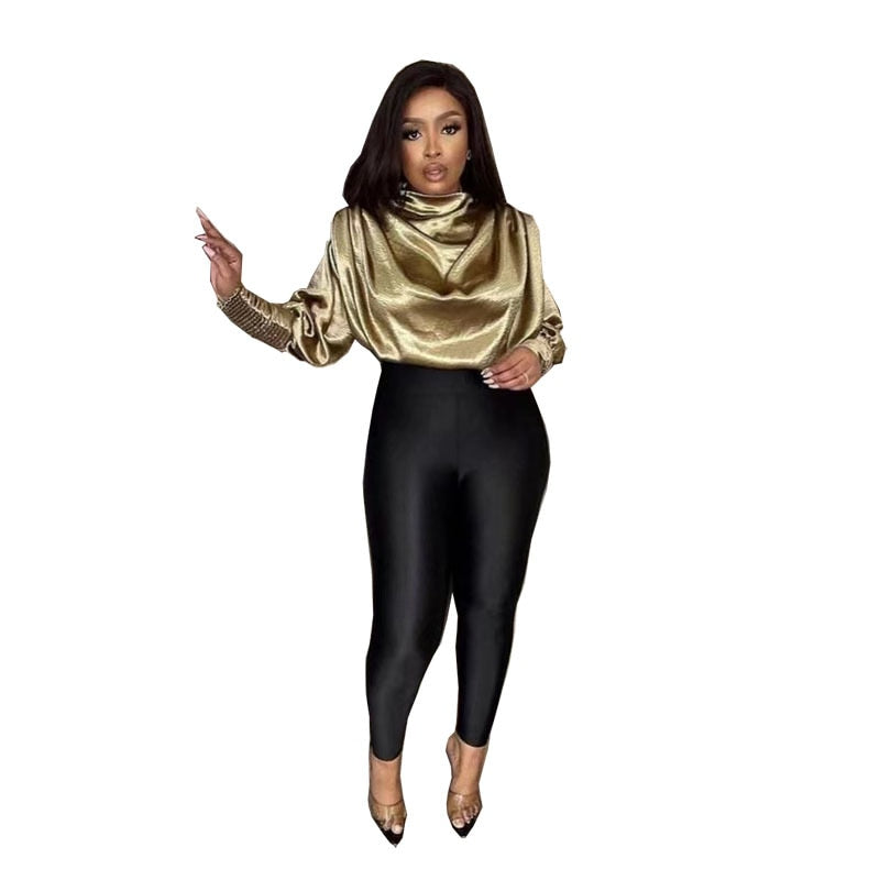 Turtleneck Blouse Sleeve