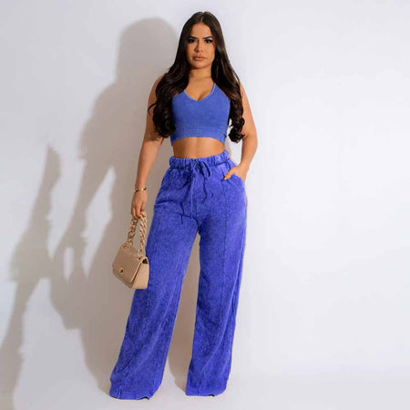 Wide Leg Pants Set