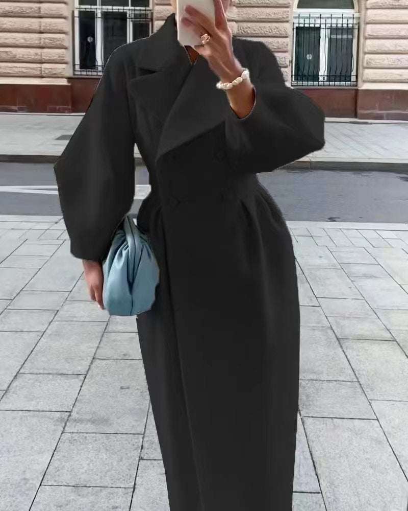 Long Coat with Draped