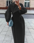 Long Coat with Draped