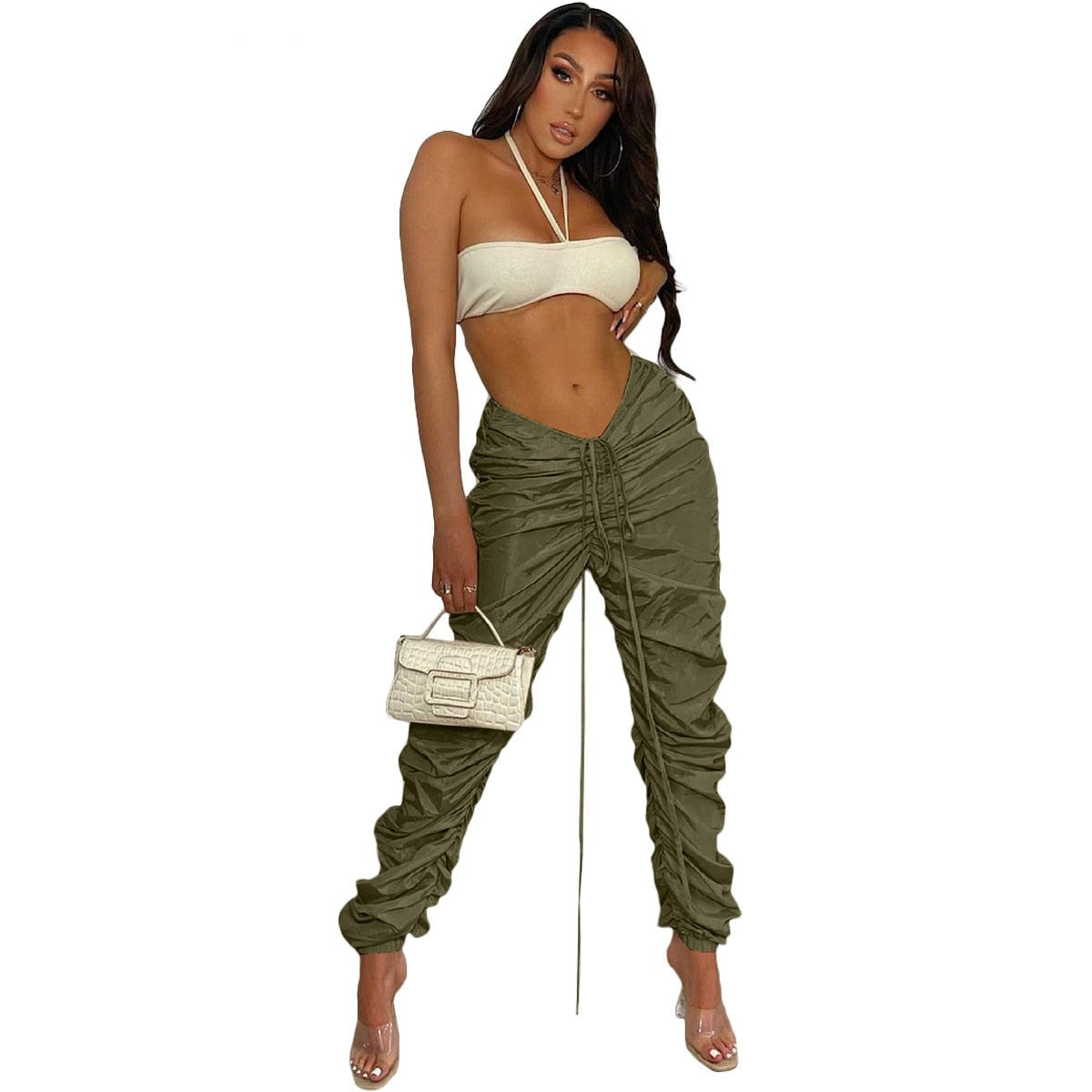 Drawstring Waist Pants
