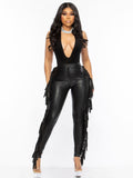 Fringed Leather Pants