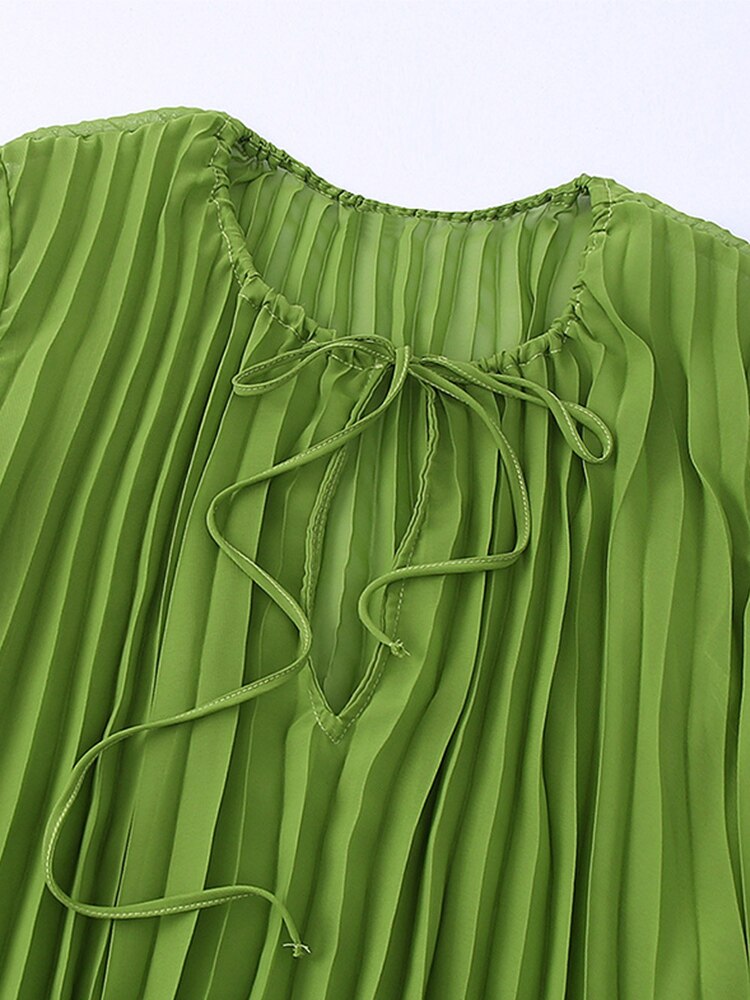 V-Neck Lantern Blouses