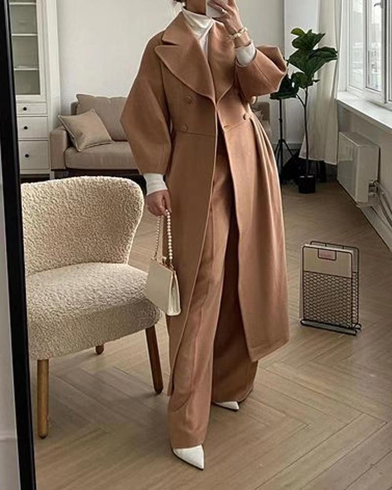 Long Coat with Draped